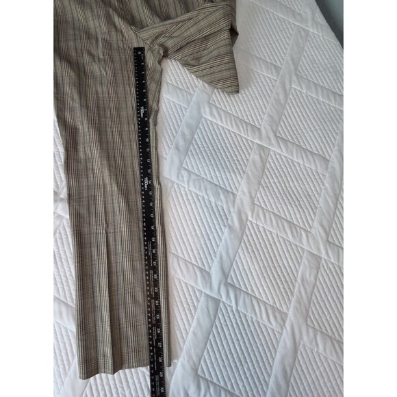 Rafaella Womens Pants NWT Size 12 Warm Taupe Stretch Slim Plaid - Picture 7 of 12